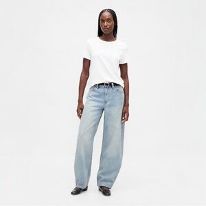 GAP High Rise Barrel Jeans NWT 25/0R